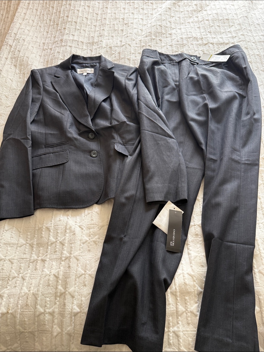 Women's Dark Gray Two-Piece Suit Jacket & Trousers